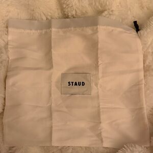 STAUD Cream Dust Bag with Logo